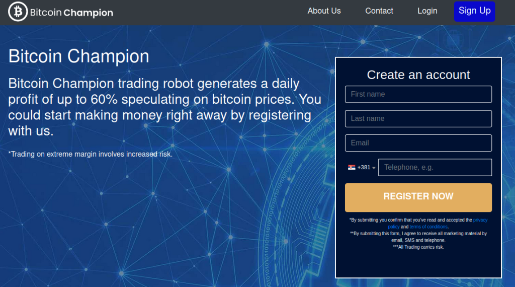 Bitcoin Champion page