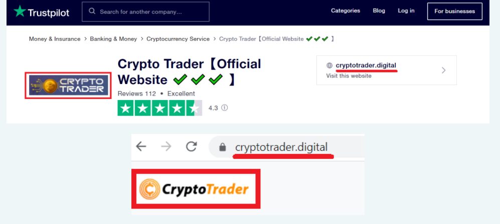 første logo til Crypto Trader