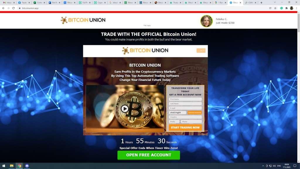 bitcoin union forsiden